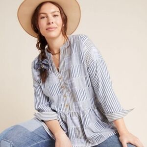Anthropologie Maeve Zoe Patchwork Top Small